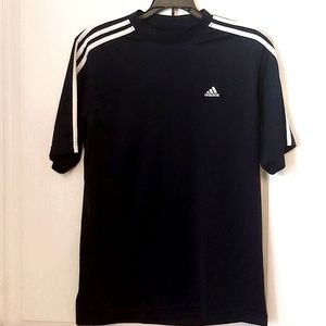 Adidas 3 Stripe Crew Neck Athletic Jersey. Size Medium. Navy Blue